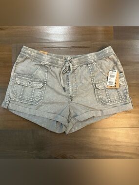 Fivestar Light Gray Caravan Women's Cargo Shorts with Drawstring